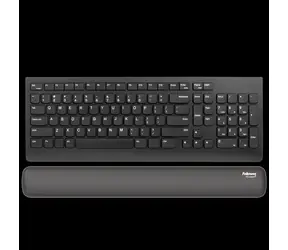 Fellowes Breyta black / Podkładka pod nadgarstki pod klawiaturę / Silikon / 470×60×17,5 mm / 190 g