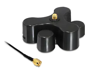 DeLock Podstawa anteny RP-SMA - gniazdo RP-SMA czarne / Kabel antenowy / 1 m