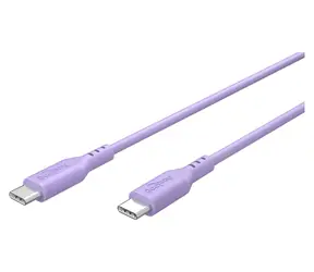 Goobay Silikonowy fioletowy kabel do transmisji danych USB-C 1,5 m