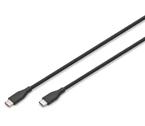 Kabel Digitus USB-C / silikonowy / 1 m / czarny