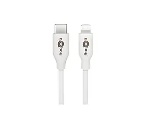 Goobay 39446 biały / Kabel do ładowania i synchronizacji Lightning - USB-C / 1 m