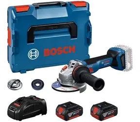BOSCH GWS18V-11 / Szlifierka kątowa akumulatorowa / 18 V / 125 mm / 2x 5,0 Ah / walizka