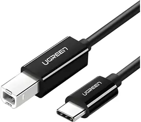 Ugreen 80811 czarny / Kabel USB-C - USB-B / 1 m