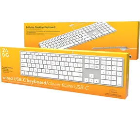 Klawiatura ZAGG do Apple biała / Klawiatura / Przewodowa USB-C / CZ/SK