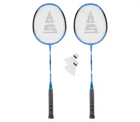 SULOV niebieski / Zestaw do badmintona / 2x rakieta 24 cm / 2x piłka / Torba podróżna