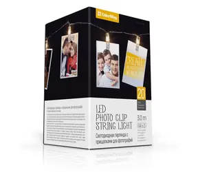 Colorway kołki LED do zdjęć / Łańcuch świetlny / 20x LED / 3x AA / ciepła biel / 3 m