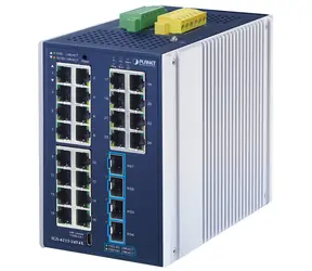 Planet IGS-4215-24T4X / Przełącznik przemysłowy / 24x 1Gb RJ-45 / 4X 10Gb SFP+ / IP30 / od -40 do 75 °C / bezwentylatorowy