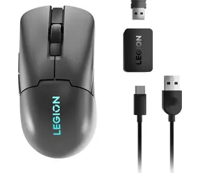 Lenovo Legion M600s szara / Mysz gamingowa / Przewodowa i bezprzewodowa / 19 000 DPI / Bluetooth 5.0 / RGB