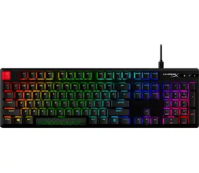 HyperX Alloy Origins PBT czarny / Klawiatura gamingowa / mechaniczna / HyperX niebieski / US / RGB / USB-C