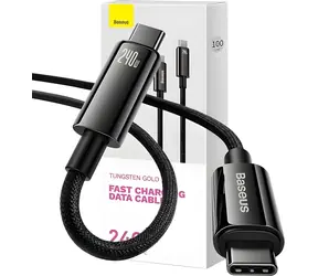 Baseus CAWJ040001 czarny / Kabel / USB-C (M) - USB-C (M) / 1 m
