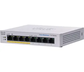 Cisco CBS110-8PP-D- EU / Przełącznik stacjonarny / 8- Port gigabitowy / 4X PoE / Bez wentylatora