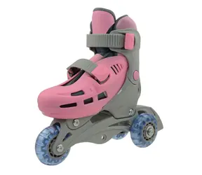 Rulyt Triskate Basic różowe / Wrotki dziecięce / rozmiar XS (27-30) / 3 kółka / regulowane