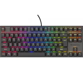 Genesis Thor 303 TKL Outemu Peach Silent black / Klawiatura gamingowa / Mechaniczna / Podświetlana / Aluminiowa rama / USB