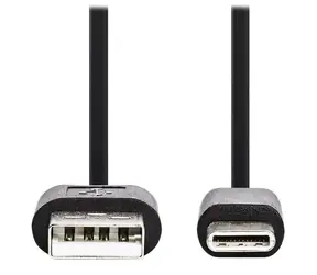 Nedis USB-C - USB-A czarny / Kabel / USB 2.0 / 15 W / 3 m