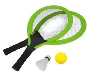Zestaw do tenisa RULYT Lazy zielony / 2× rakieta / piłka / kosz