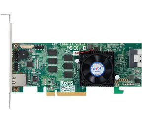 Areca 1886-8i / kontroler RAID / Tri-Mode SAS3 / 1x SFF-8654 / pamięć podręczna 8 GB / PCIe 4.0 x8 / LP