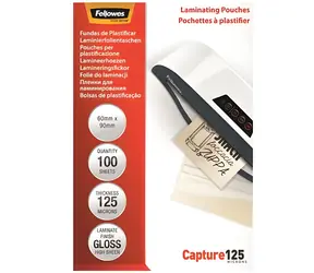 Fellowes 60 x 90 mm / Folia laminująca / 125 mic / błyszcząca