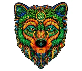 PUZZLER Drewniana układanka Mądry Miś / Kolorowa