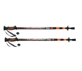 TRULY PAMIR 3-częściowa para pomarańczowych kijów trekkingowych / aluminium / 65/110-135 cm / Antishock