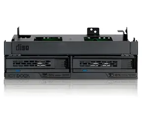 Icy Dock MB732SPO-B czarny / Pudełko na 2 dyski twarde/SSD SATA i SAS 2,5" + smukły napęd ODD / zatoka do 5,25"