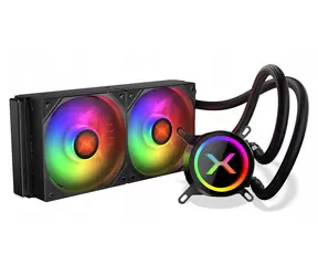 KRUX HydroX 240 ARGB czarny / chłodzenie wodne procesora AIO / 2x 120 mm / 600-1800 obr./min / AMD + Intel