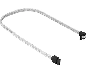 Sharkoon SATA III biały / Kabel danych / kątowy 90° / 60 cm / 6 Gbit/s