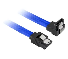 Sharkoon SATA III niebieski / Kabel danych / kątowy 90° / 60 cm / 6 Gbit/s