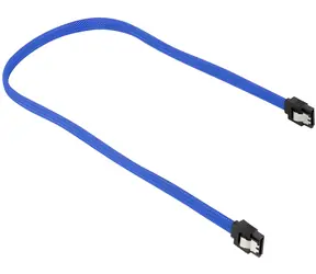 Sharkoon SATA III niebieski / kabel SATA / 6 Gb/s / 30 cm / w osłonie