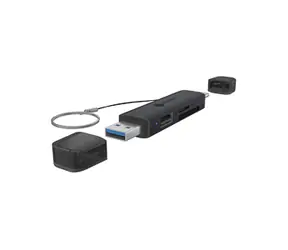 Icy Box IB-CR203-CU3 czarny / Zewnętrzny czytnik kart pamięci / USB-A i USB-C 3.2 Gen 1