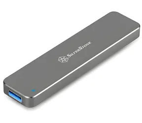 Silverstone SST-MS09C ciemnoszary / Obudowa zewnętrzna na dysk SSD M.2 SATA / USB 3.2 Gen 2 10 Gb/s / 2260 i 2280