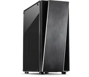Inter-tech T-11 TELEVEN czarny / Obudowa komputerowa / Midi-Tower / ATX / okno akrylowe / 3× 120mm wentylatory przednie