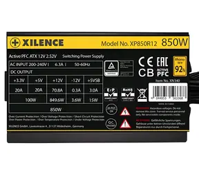 Xilence Gaming Gold 850W / Zasilacz / 80PLUS Gold / niemodularny / 120 mm / ATX