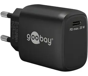Goobay GaN 25W czarny / Ładowarka ścienna / USB-C / PD 3.0