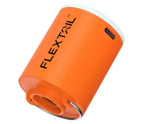 Pompka Flextail Tiny Pump X pomarańczowa / przenośna / ciśnienie 3,5 kPa / latarka LED