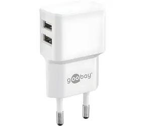 Goobay biały / Ładowarka / 2x USB-A / 2,4 A