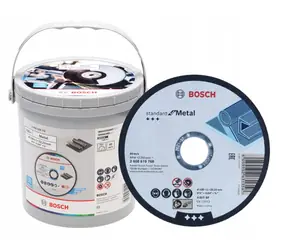 BOSCH 2608626116 / Tarcza tnąca do stali nierdzewnej i metalu / Średnica 125 x 22,23 mm / Szerokość cięcia 1 mm / 100 szt.