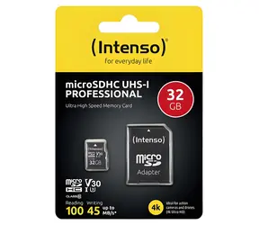 INTENSO Professional 32 GB / karta pamięci microSDHC / klasa 10 UHS-I / odczyt do 90 MB/s