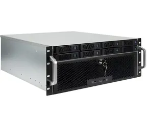 Inter-tech IPC 4U-4708 czarna / Obudowa serwerowa / 4U / ATX, E-ATX / 8x hot-swap 3,5" / 6x wentylator 80 mm