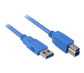 Sharkoon USB 3.0 AB czarny / kabel USB / USB-A - USB-B / 5 Gbit/s / 1m