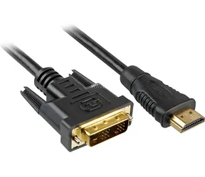 Sharkoon czarny / kabel przejściowy HDMI do DVI-D / 18+1 / 5 m / FullHD 1920x1200