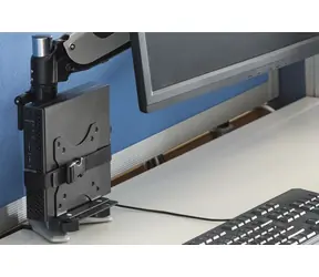 Digitus DA-90360 / Uchwyt VESA do mini PC / 75x75 i 100x100 mm / nośność 5 kg / grubość PC 17-70 mm