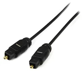 Neutralle Toslink wtyk - wtyk czarny / Kabel audio optyczny / SPDIF / 2m