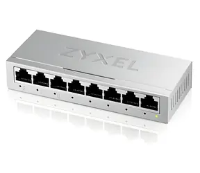 ZyXEL GS-108B v5 srebrny / Przełącznik stacjonarny / 8x 1 Gb/s / 2x QoS / Metalowa obudowa