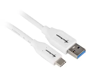 Sharkoon USB 3.2 Gen 2 AC biały / Kabel / USB-A - USB-C / 10 Gbit/s / 0,5 m