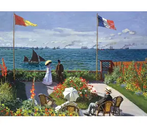 GRAFIKA Puzzle Ogród w Sainte-Adresse i Pole Maków / 2x500 elementów