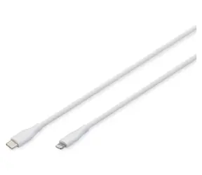 Digitus biały / Kabel do ładowania i transmisji danych / USB-C - Lightning / MFI / PD 60W / 1 m