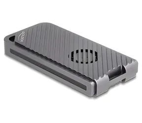 DeLock 42025 szary / Zewnętrzna obudowa do dysku SSD M.2 NVMe / USB4 40 Gb/s / LED / wentylator / beznarzędziowa