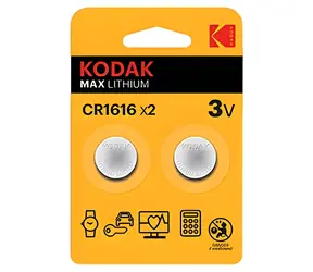 Kodak MAX CR1616 / bateria litowa / 3 V / 50 mAh / 2 szt. / blister