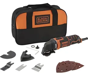 Black&Decker MT300SA2-QS / Narzędzie wielofunkcyjne / 300 W / Szybkozłączka Super-Lok / Akcesoria w zestawie