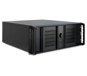 Inter-tech 4U-4098-S czarny / Szafa rack / 19" / ATX / 2x USB 3.2 Gen1 / drzwi zamykane na klucz